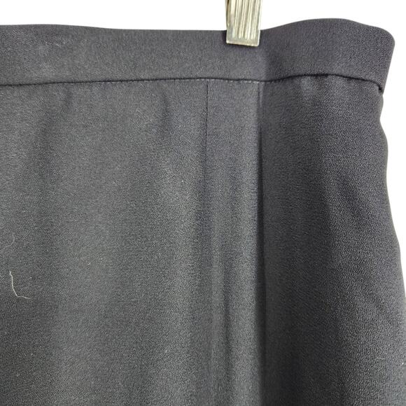 Vintage Patra Column Maxi Skirt Side Slit Crepe Acetate Black Womens Size 18 - Picture 4 of 7